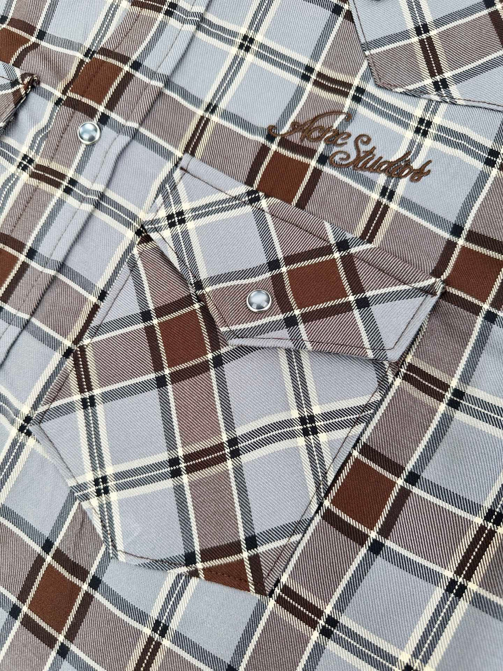 2026 New Model GS Logo Embroidered Checkered Shirt (CC7026-B60)