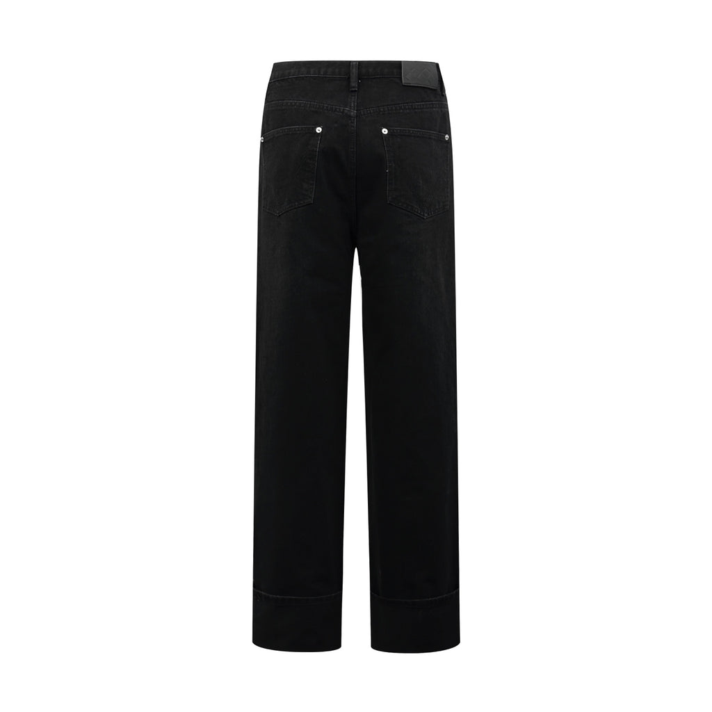 2026 New GS Knitted Leather Flared Jeans (AA1058-B75)