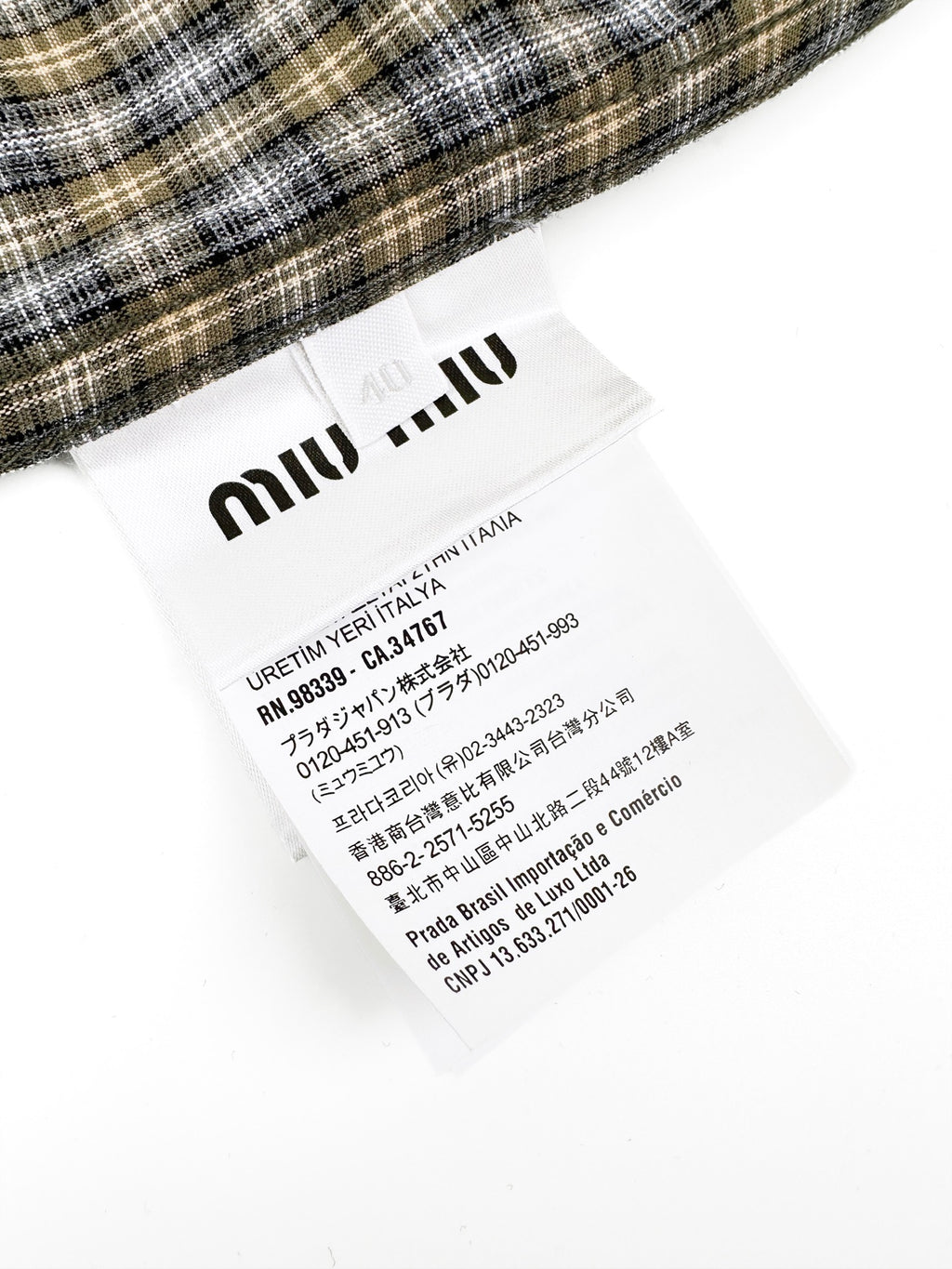 2026 New Model GS Logo Check Pencil Shirt (CC7035-B75)