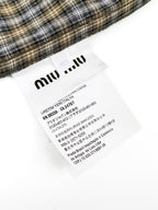 2026 New Model GS Logo Check Pencil Shirt (CC7035-B75)