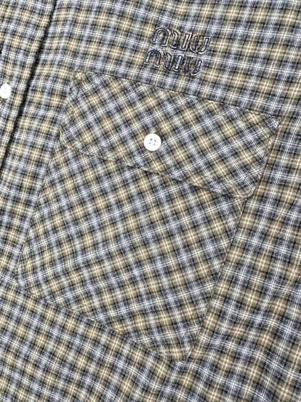 2026 New Model GS Logo Check Pencil Shirt (CC7035-B75)