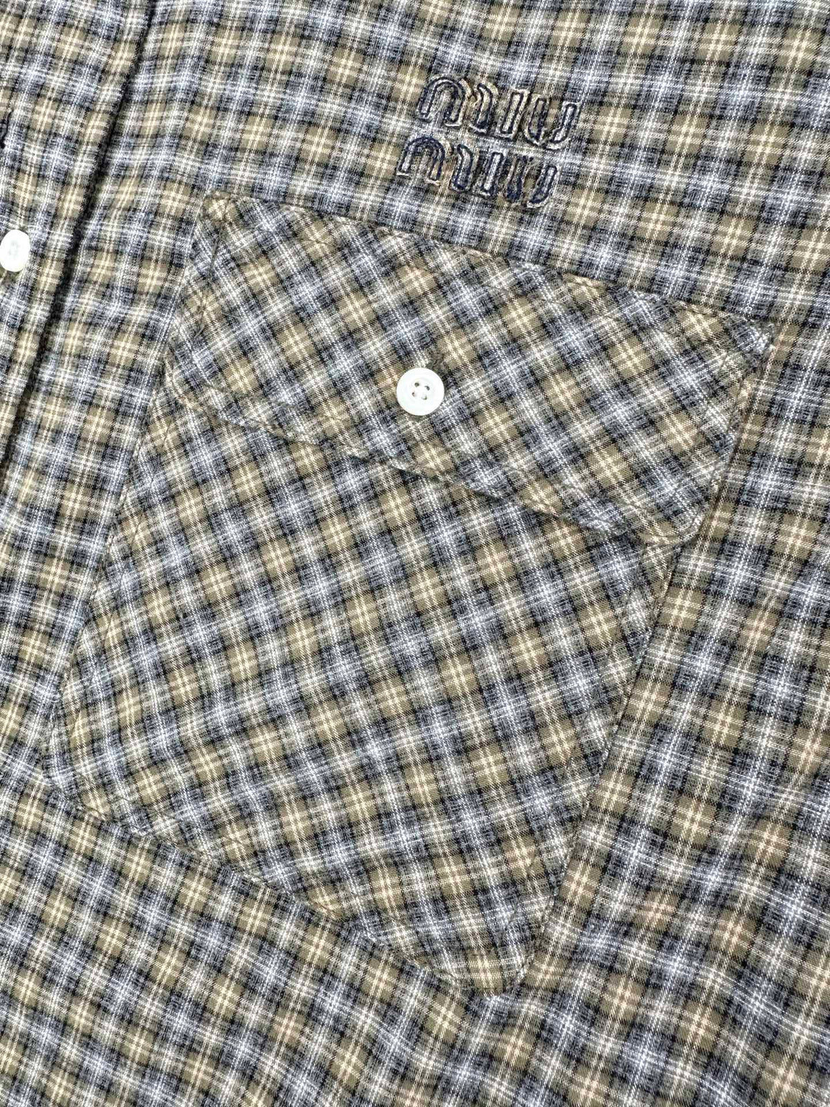 2026 New Model GS Logo Check Pencil Shirt (CC7035-B75)