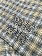 2026 New Model GS Logo Check Pencil Shirt (CC7035-B75)