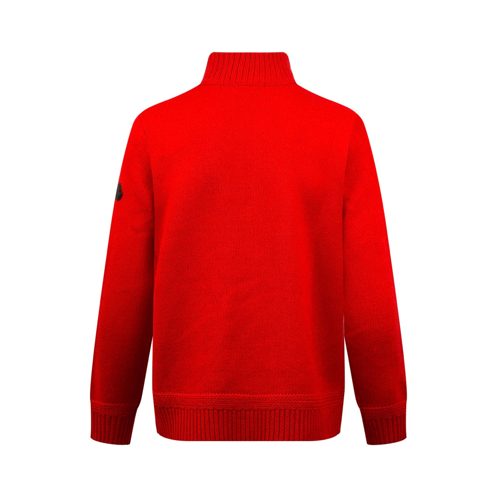 2026 New Model GS Logo Leather Pouch Half-Zip Sweater (AA1006-B40)