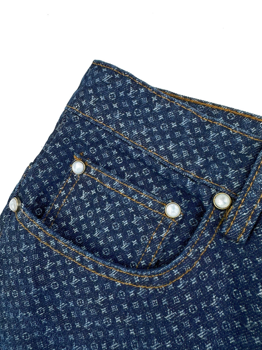 2026 New Model GS Printed Label Denim Pants (AA1038-B90)