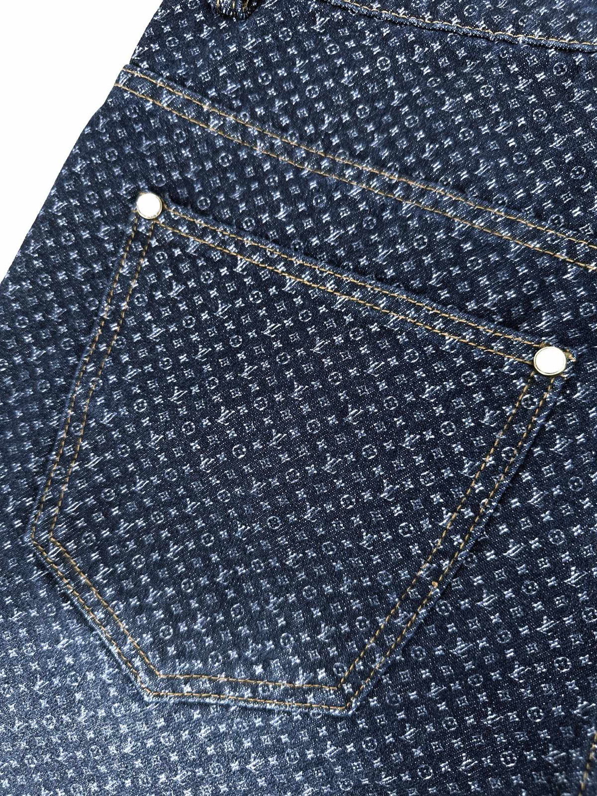 2026 New Model GS Printed Label Denim Pants (AA1038-B90)