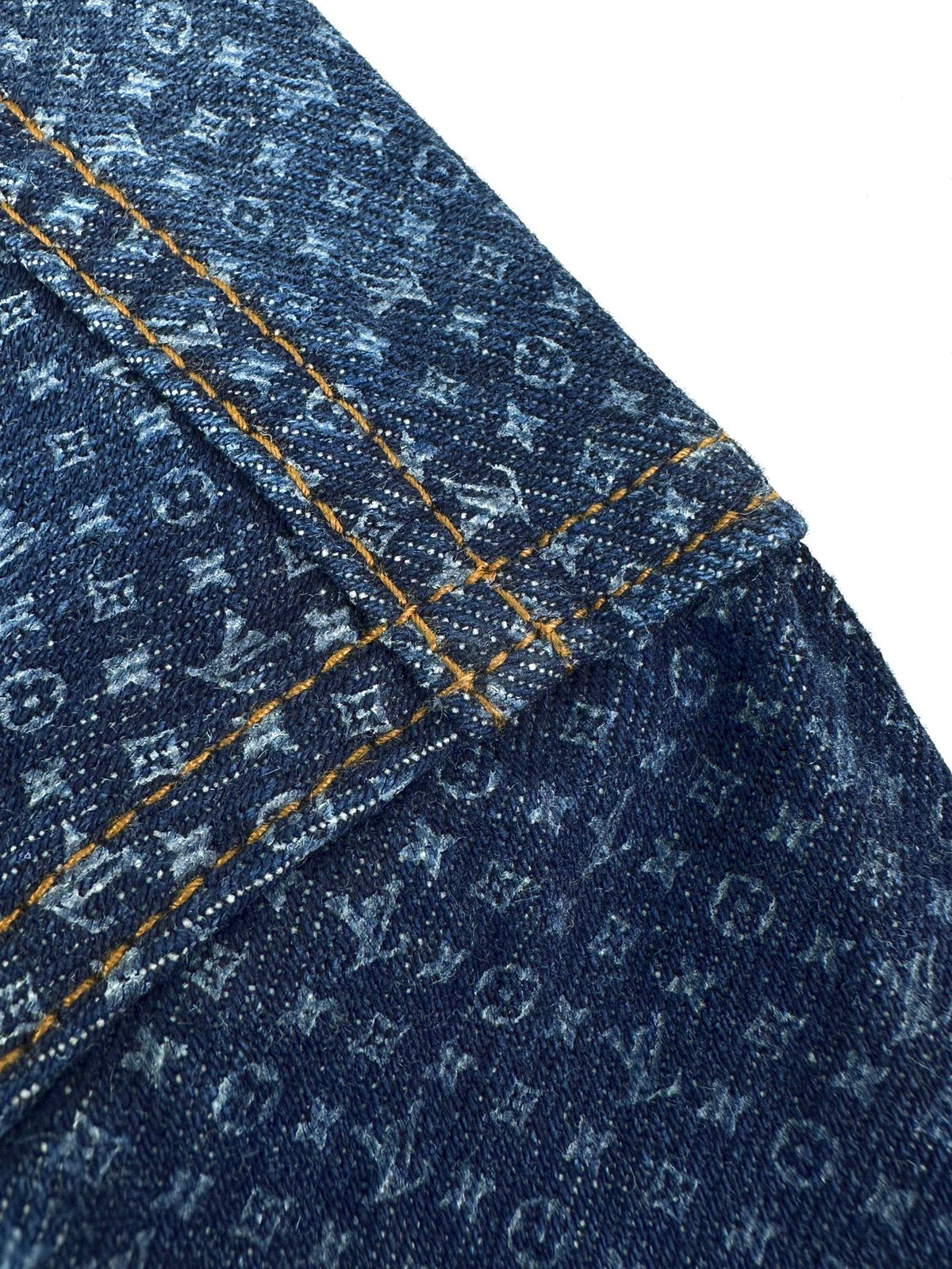 2026 New Model GS Full-Print Logo Zipper Denim Jacket (AA1032-C30)