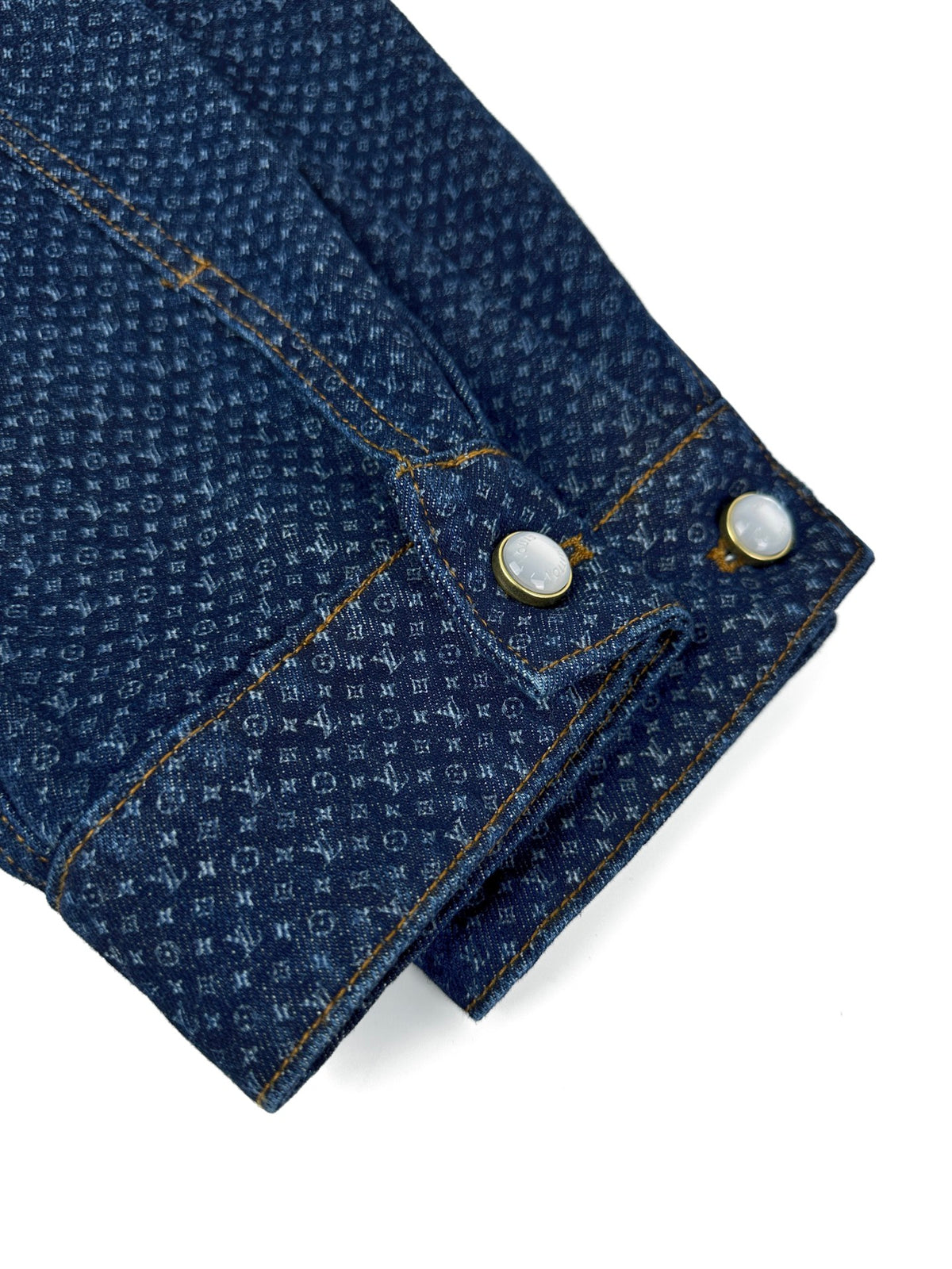 2026 New Model GS Full-Print Logo Zipper Denim Jacket (AA1032-C30)