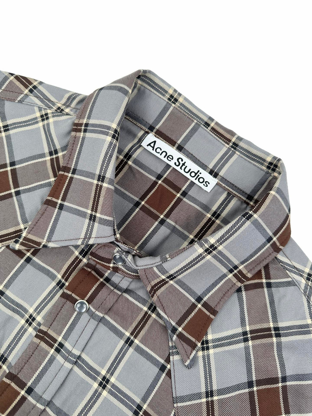 2026 Women's GS Logo Embroidered Check Shirt (FF831)
