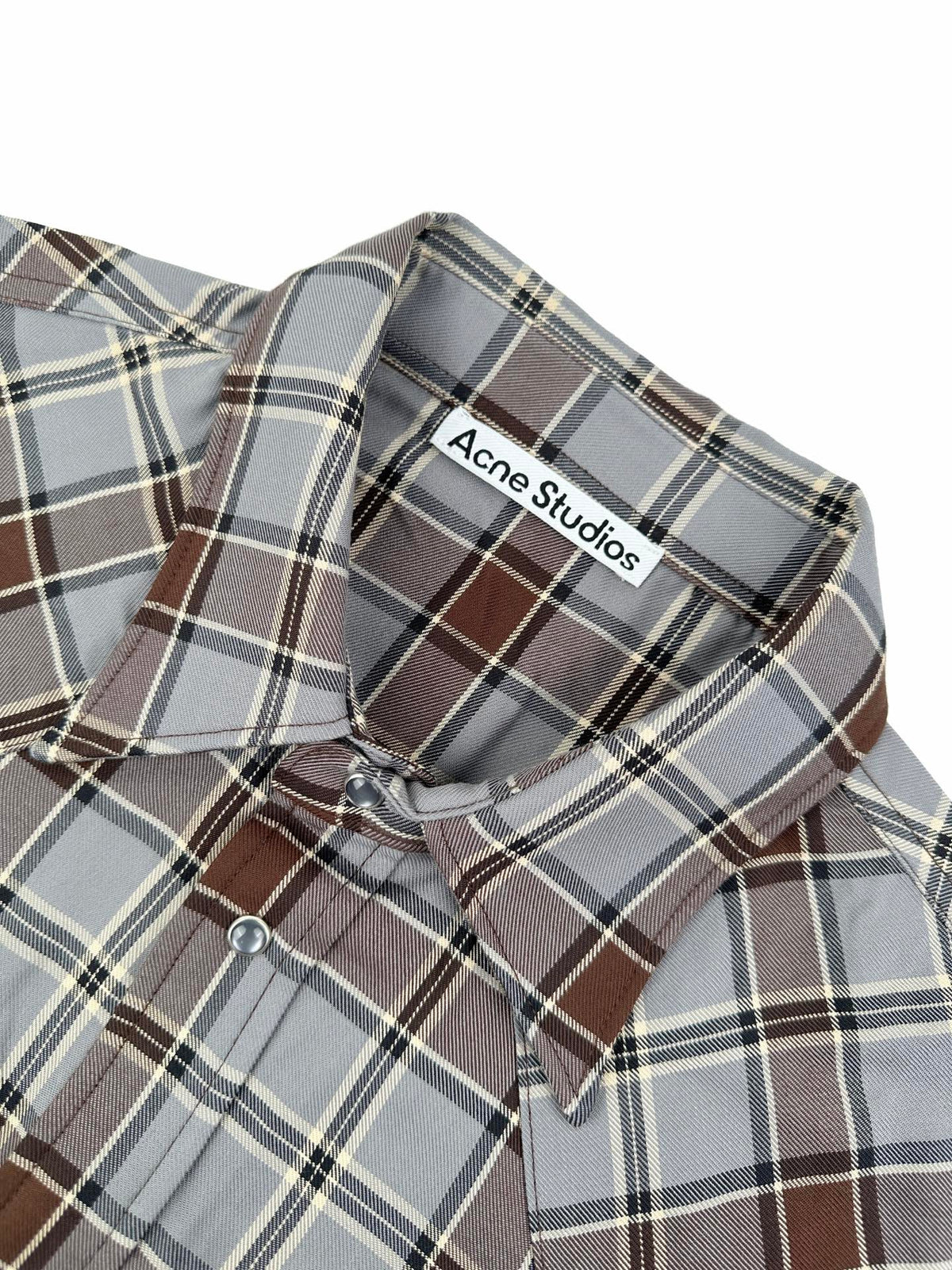 2026 Women's GS Logo Embroidered Check Shirt (FF831)