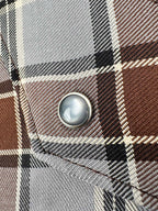 2026 Women's GS Logo Embroidered Check Shirt (FF831)